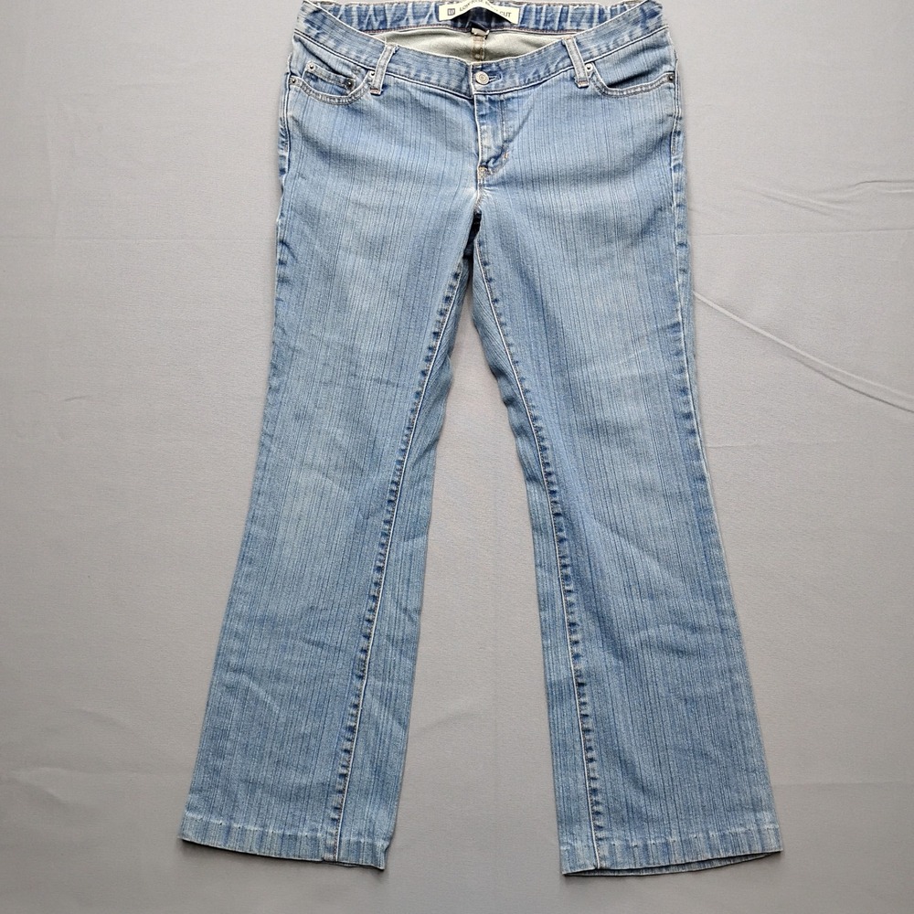 Gap Maternity Low Rise Boot Cut Jeans Light Wash Blue Stretch Size 6 Regular 05
